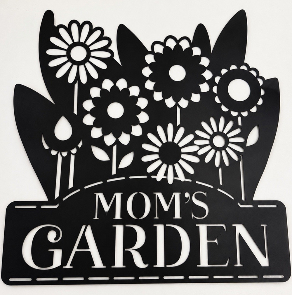 NEW NWT Flag Trends Mom’s Garden Metal Garden Flag Black 12" x 12" Yard Decor